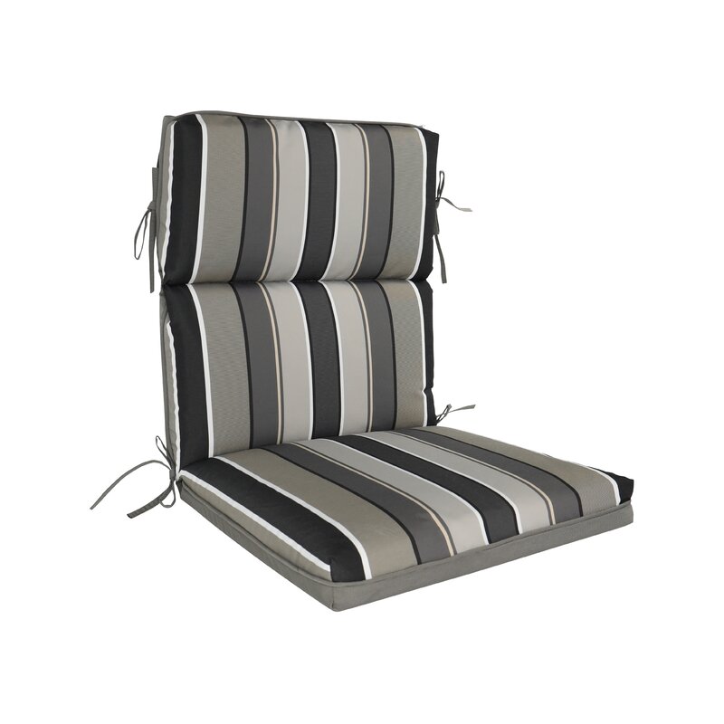 Latitude Run Rohando Outdoor 3 Dining Chair Seat Back Cushion Fabric Grey